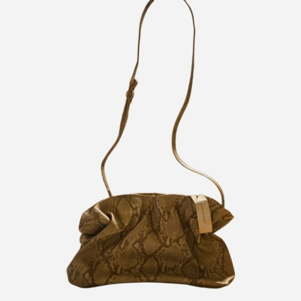 Anthropologie Jory Snakeskin Clutch Crossbody Bag - NWT - Picture 4 of 8